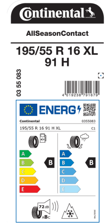 Continental AllSeasonContact XL M+S - 195/55R16 91H - Pneumatico 4