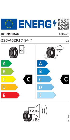 Kormoran 225451794Y - NEUMATICO 225/45 R17 (94Y) HIGH PERFORMANCE - 225 45  R17 91Y: max 300 km/h - Neumático Kormoran de