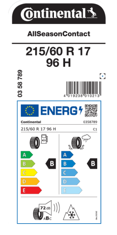 Continental AllSeasonContact 215/60 R17 96H EVc 