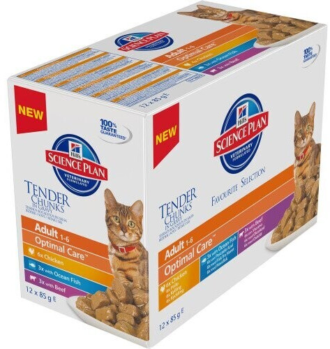 Hill's Feline Adult Light Multipack poulet & poisson (12x85)