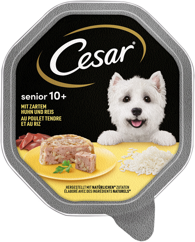 Cesar Senior avec morceaux de poulet et riz (150 g)