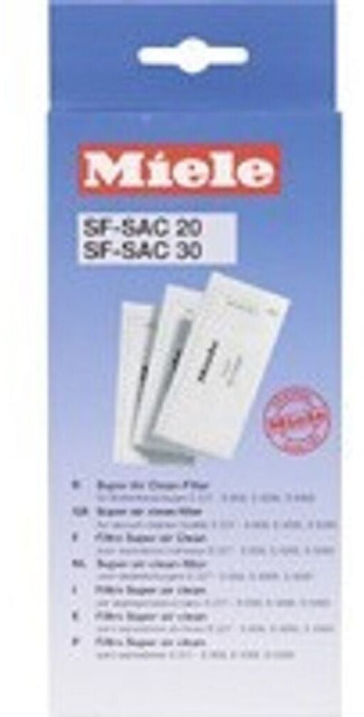 3x filtre adapté pour aspirateur Miele - AirClean SF-SAC 20/30 - pour  Complete C1 C2