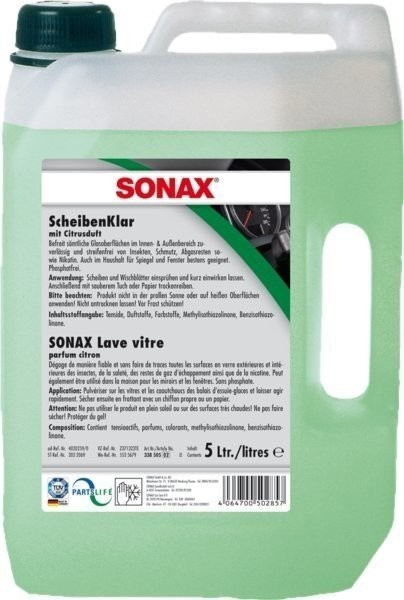 SONAX Scheibenreiniger Scheibenklar Glasreiniger Reiniger Set 5 Liter +  500ml