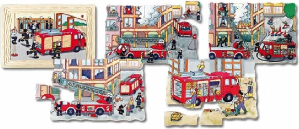 beleduc Puzzle 5 couches - Les pompiers