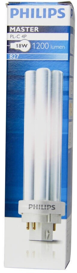 Philips PL-C 18W/827/4P/ALTO – 18W CFL Light Bulb, Warm White 2700K, 1200 Lumens, 4-Pin G24q-2 Base