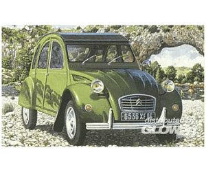 Maquette voiture : renault 4 cv verte Heller