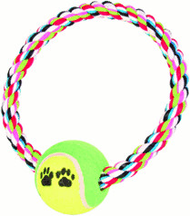 Trixie Denta Fun Corde de jeu balle de tennis 18 cm