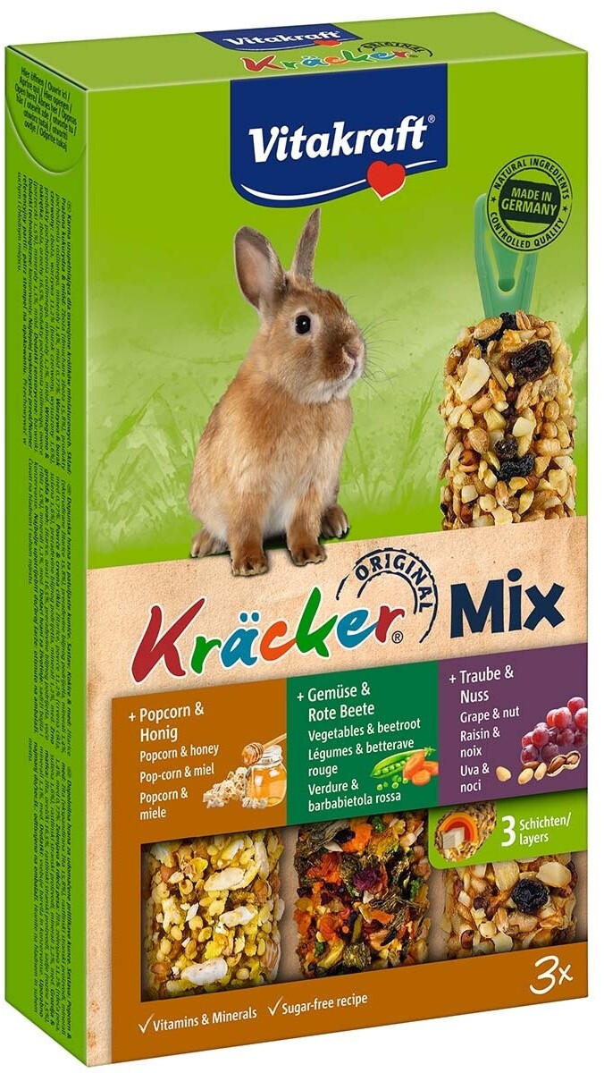 Vitakraft Kräcker pour lapin nain (multivitaminé, légumes, popcorn)