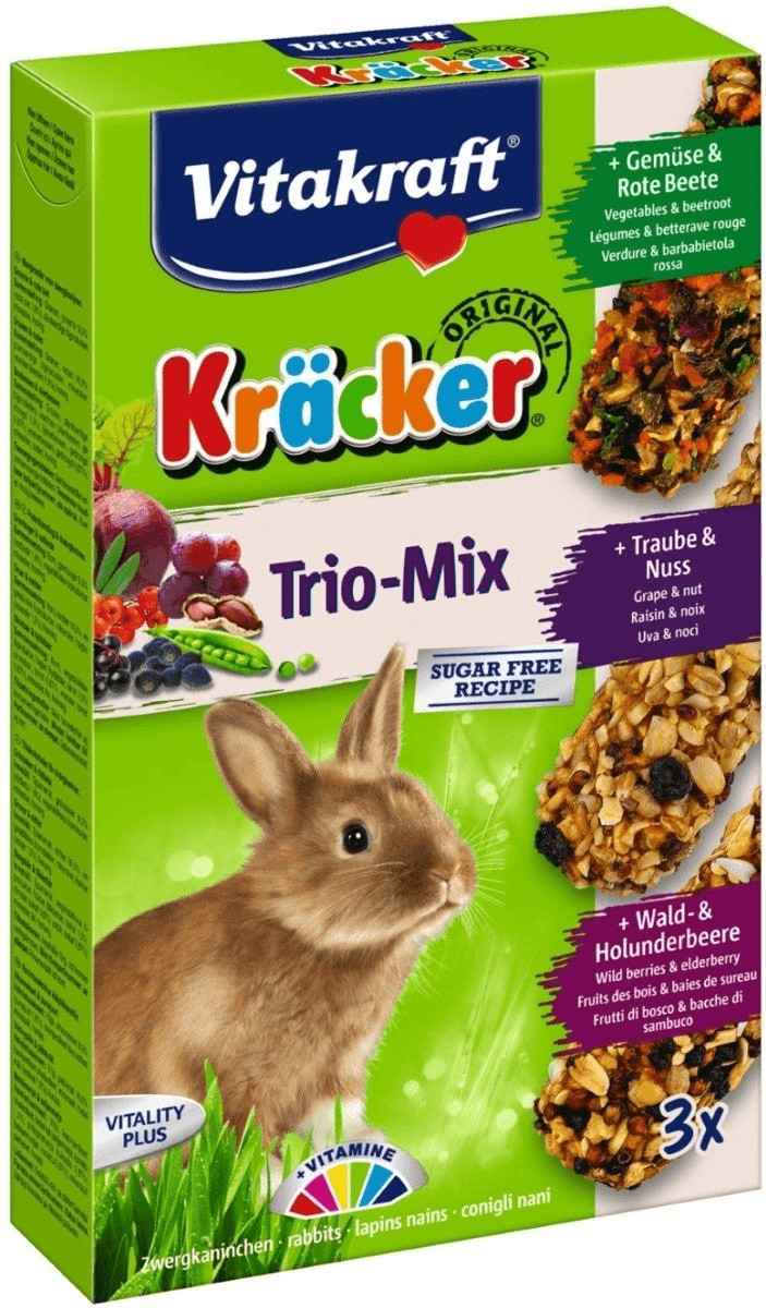 Vitakraft Kräcker pour lapin nain (légumes, noix, myrtille)