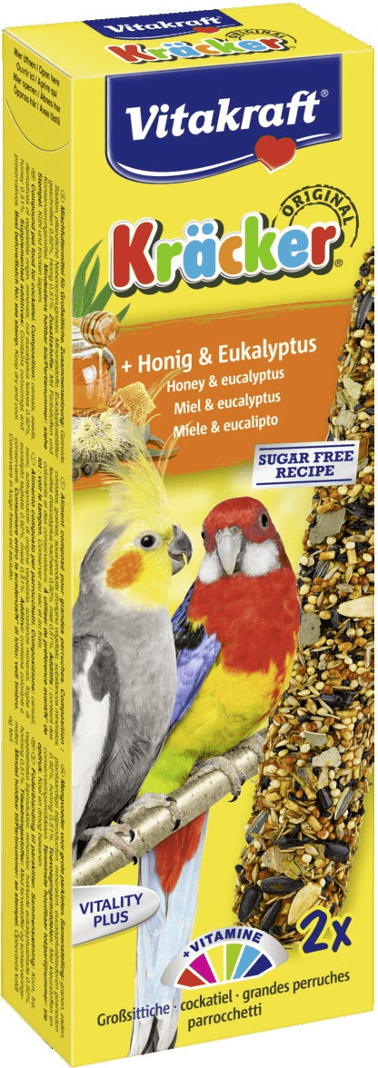 Vitakraft Kräcker miel/eucalyptus pour grandes perruches