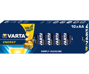 VARTA 10er Pack AA Industrial Alkaline Mignon Batterie, (1,5 V, 10 St),  Made in Germany Batterien 1,5V für Taschenlampe Spielzeug Wand Uhr