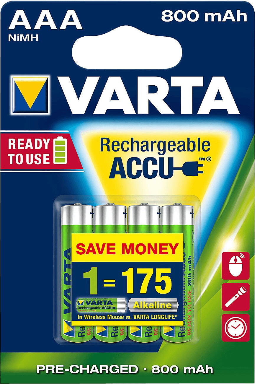 VARTA Longlife Accu Ready2Use AAA 1,2V 800 mAh (4 St.) ab 3,25 € |  Preisvergleich bei