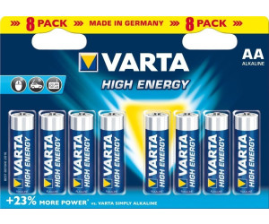VARTA 8x AA / LR6 2600 mAh High Energy au meilleur prix sur