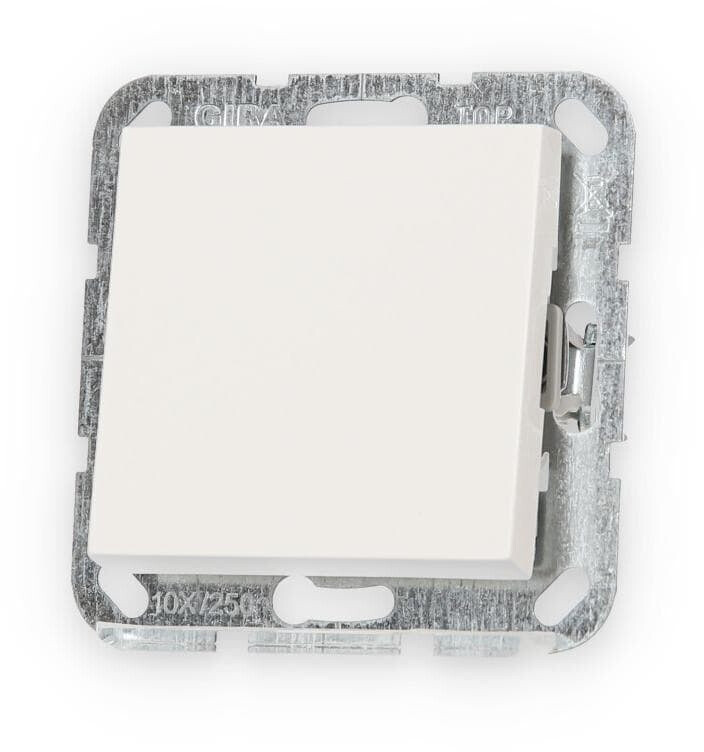Gira Interrupteur-poussoir 10 AX 250 V~ avec bascule Interrupteur va-et-vient universel blanc brillant (012603)