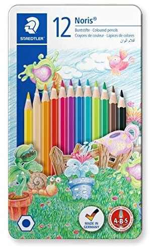 Staedtler 12 crayons de couleur avec étui métallique