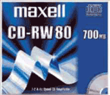 Maxell CD-RW 700MO 80min 4x boîtier plastique de 1 pièce