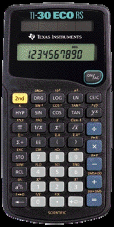 Texas Instruments TI-30 eco RS - Calculatrice scientifique - 10 chiffres -  panneau solaire - Calculatrice - Achat & prix