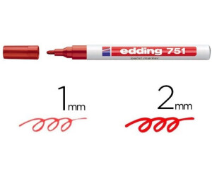 Edding 751 Lackmarker - Wassergelöster Stift Für Glas & Kunststoff