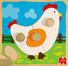 Jumbo Puzzle en bois poule