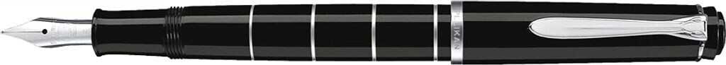 Pelikan Classic M215 Kolbenfüllhalter schwarz/silber Ringe ab 99  