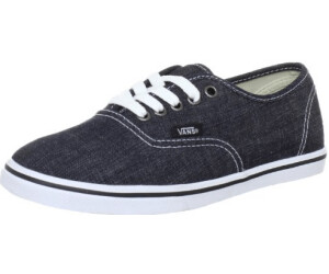 Vans authentic lo pro chambray black store