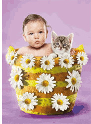 Clementoni Un bébé parmi les fleurs (1000 pièces)