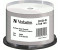 Verbatim DVD-R 4,7GB 120min 16x ganzflächig thermo bedruckbar No ID Brand bedruckbar 50er Spindel
