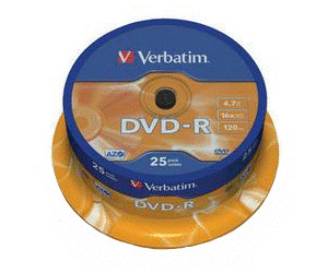 Verbatim DVD-R 4,7GB 120min 16x Matt Silver 25pk Spindle
