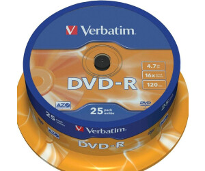 Verbatim DVD-R 4,7GB 120min 16x Matt Silver 25pk Spindle