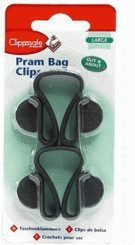 Clippasafe Pram Bag Clips (twin packs)