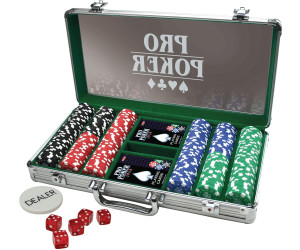 Sort. Pokerkoffer Pokerset Luxus 13g Clay Chips edles Zubehör Plastikkarten eig 