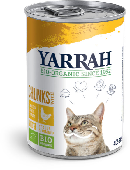 Yarrah Bio-Organic Cat Food Chicken Chunks 405g