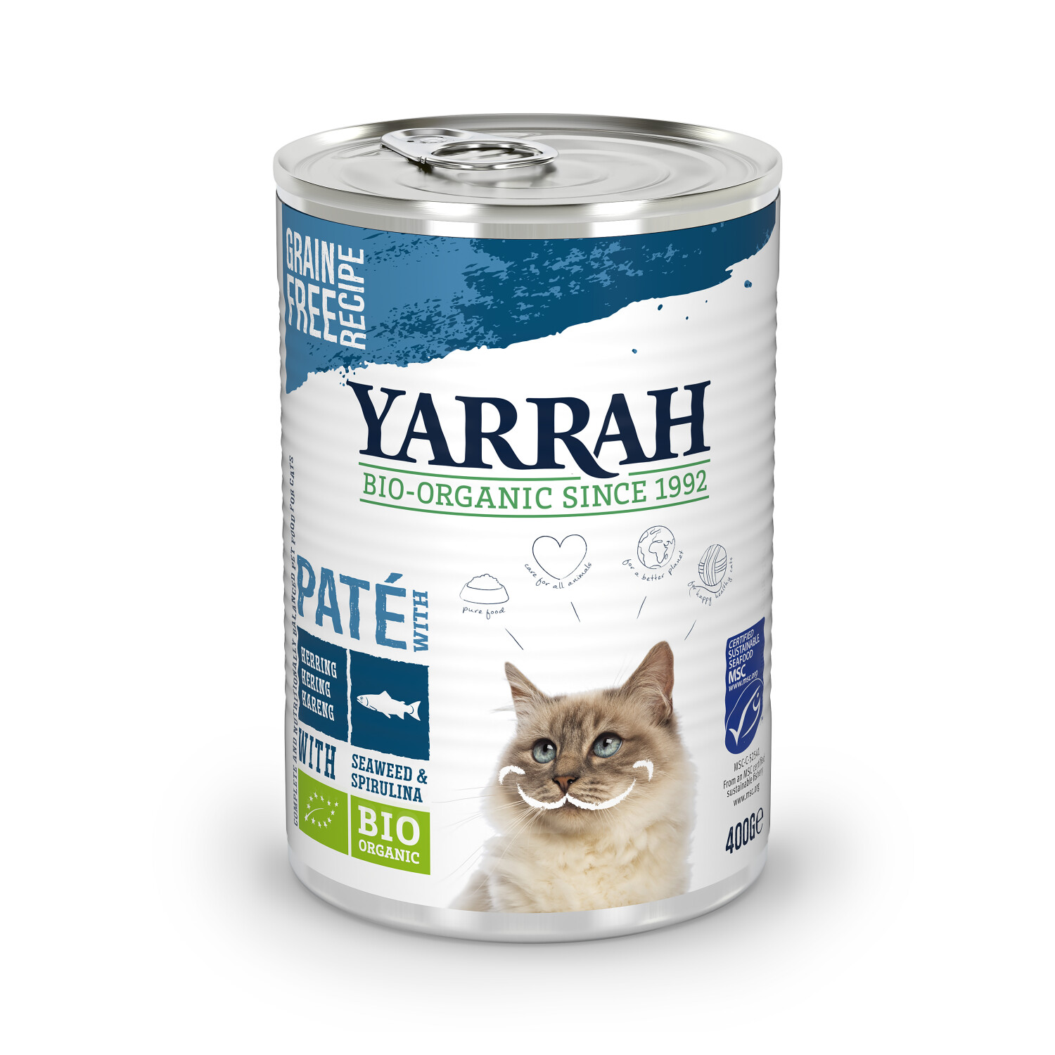 Yarrah Organic Cat Food Paté with Fish 400g