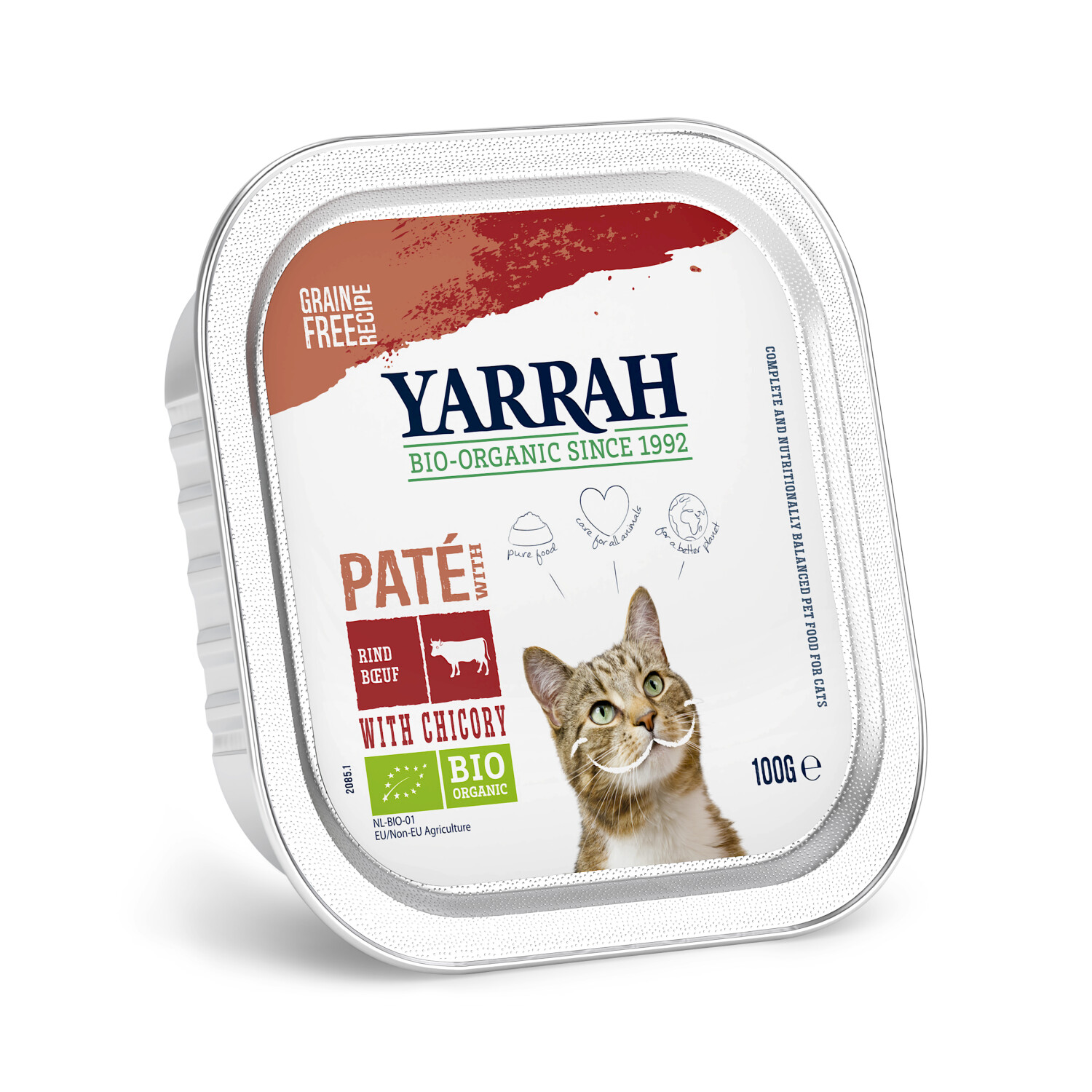 Yarrah Pâté bien-être bœuf et chicorée (100 g)