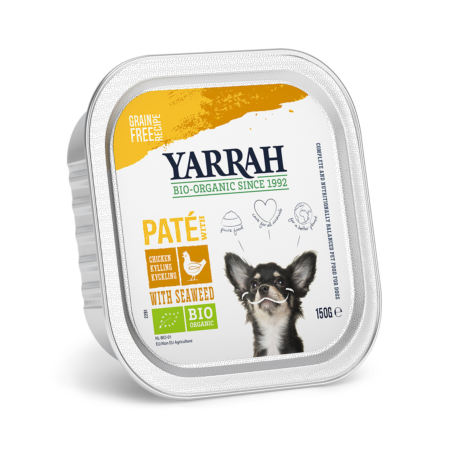 Yarrah Pâté de poulet aux algues marines (150 g)