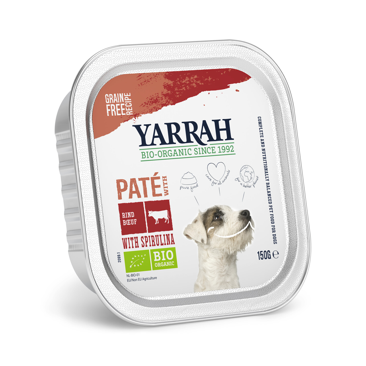 Yarrah Pâté de Boeuf à la spiruline (150 g)