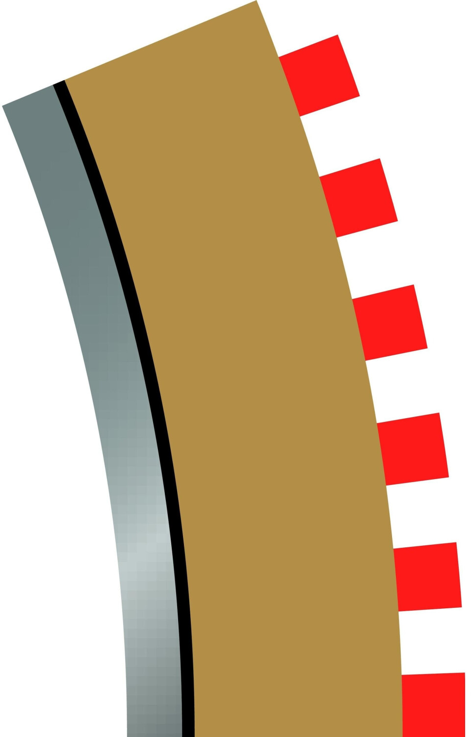 ScaleXtric Bordure intérieure R3 22.5° (C8281)