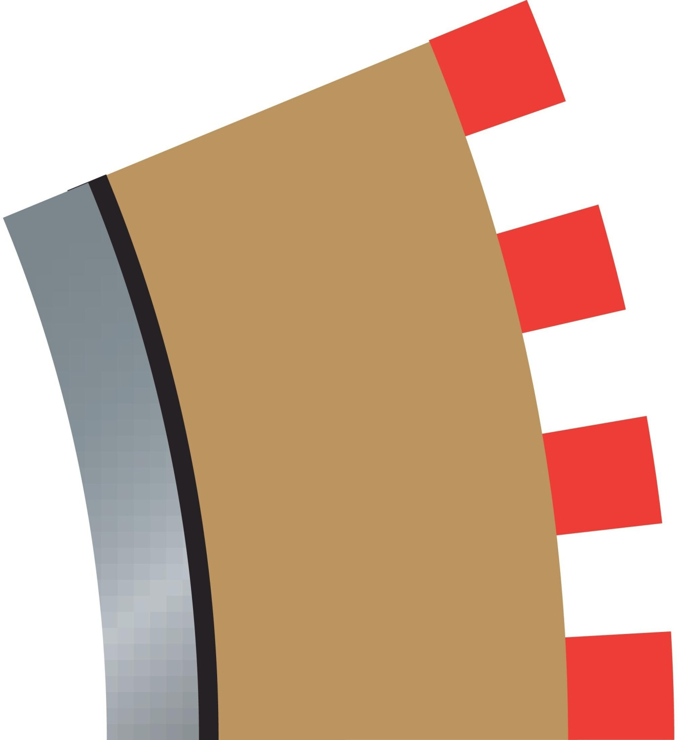 ScaleXtric Bordure intérieure R2 22.5° (C8280)
