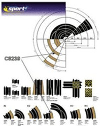 ScaleXtric Bordure extérieure R2 22.5° (C8239)