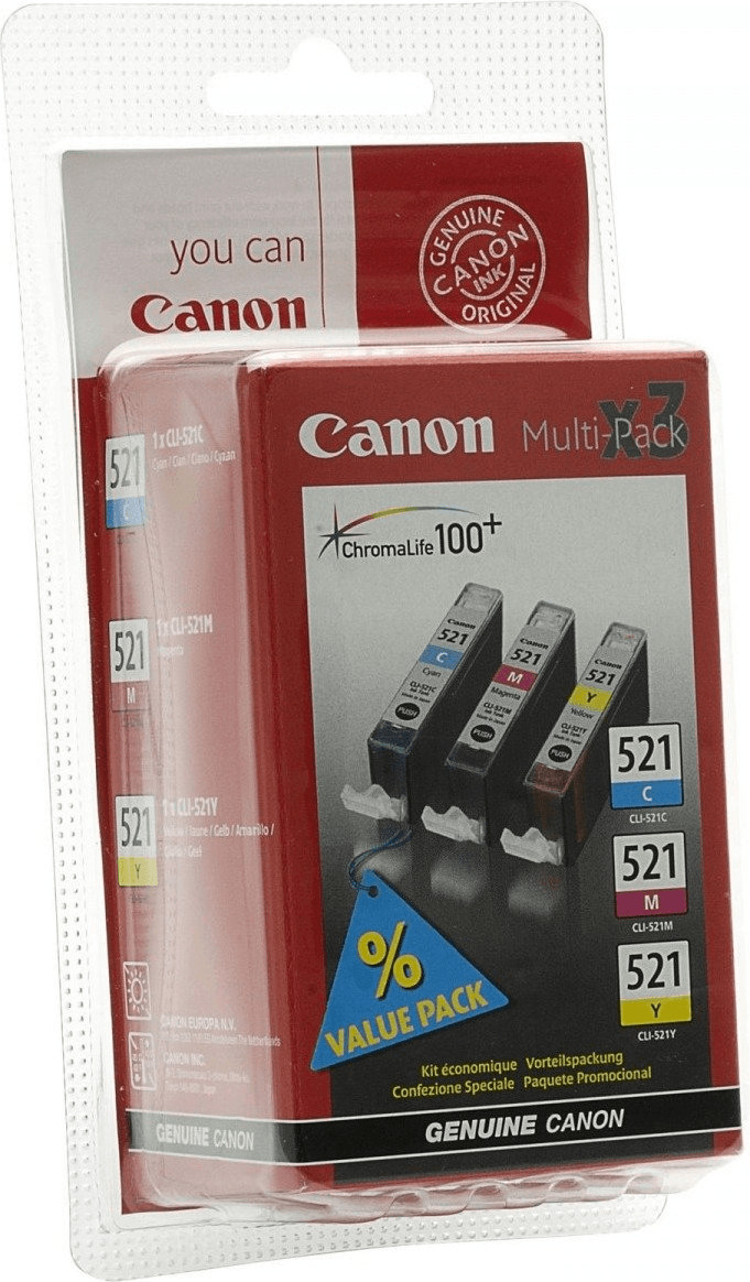 Canon CLI-521 Preisvergleich ab 29,04 (2934B010) bei 2024 Multipack (Februar 3-farbig € Preise) 