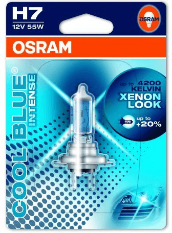 OSRAM COOL BLUE INTENSE H7 Halogen Headlamp 64210CBI HCB 12V Duobox (2  Units) 