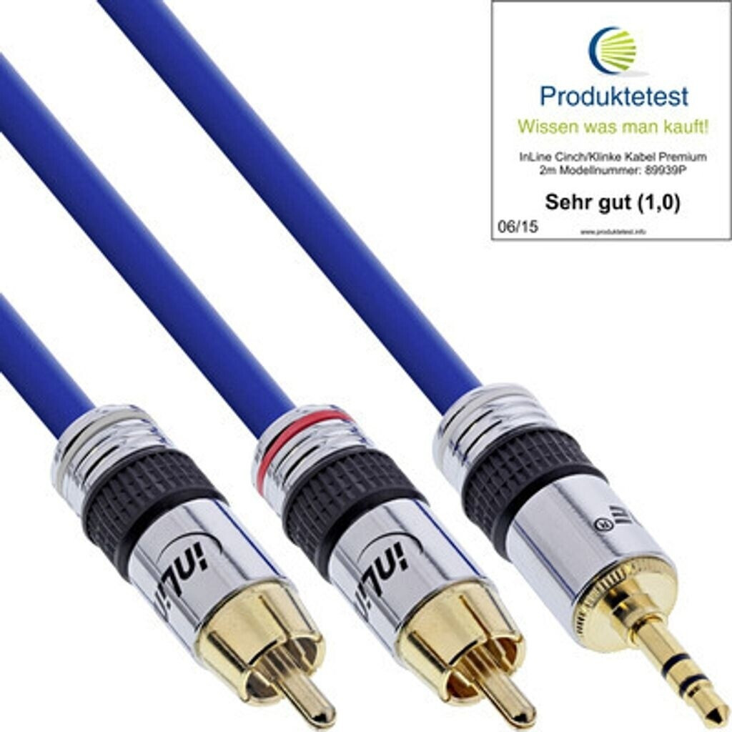 InLine Câble Premium 1 x Jack 3,5mm mâle / 2 x RCA mâle