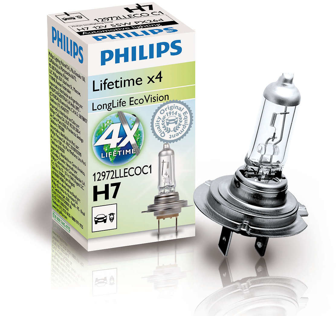 Philips LongLife EcoVision H7 (12972LLECOC1) au meilleur prix sur