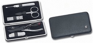 Zwilling 97110-004 Twinox Etui à manucure, 5 pcs, Dauphine, noir