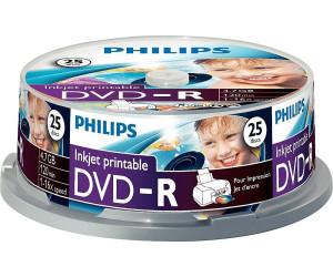 Philips DVD-R 4,7GB 120min 16x printable 25pk Spindle