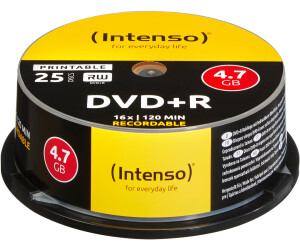 Intenso DVD+R 4,7GB 120min 16x printable 25pk Spindle