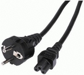 Hama Mains Lead, plug with earth contact - 3-pin socket cloverleaf, 2.5m (00044215)