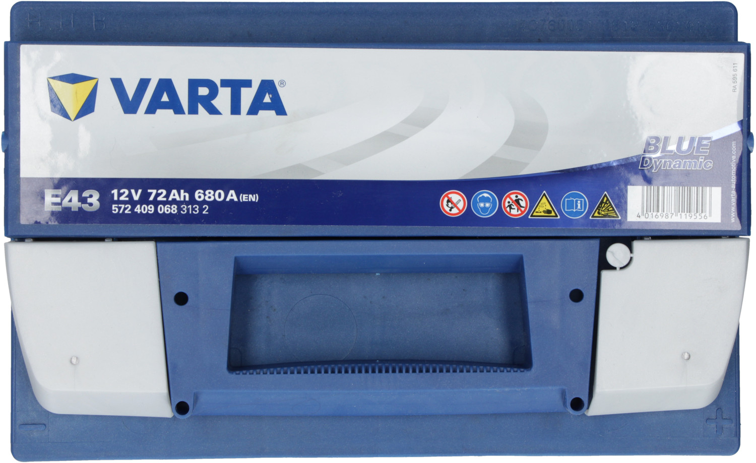Varta E43 - 572 409 068 – Blue dynamic 12 Volt - 72 Ah - 680 A