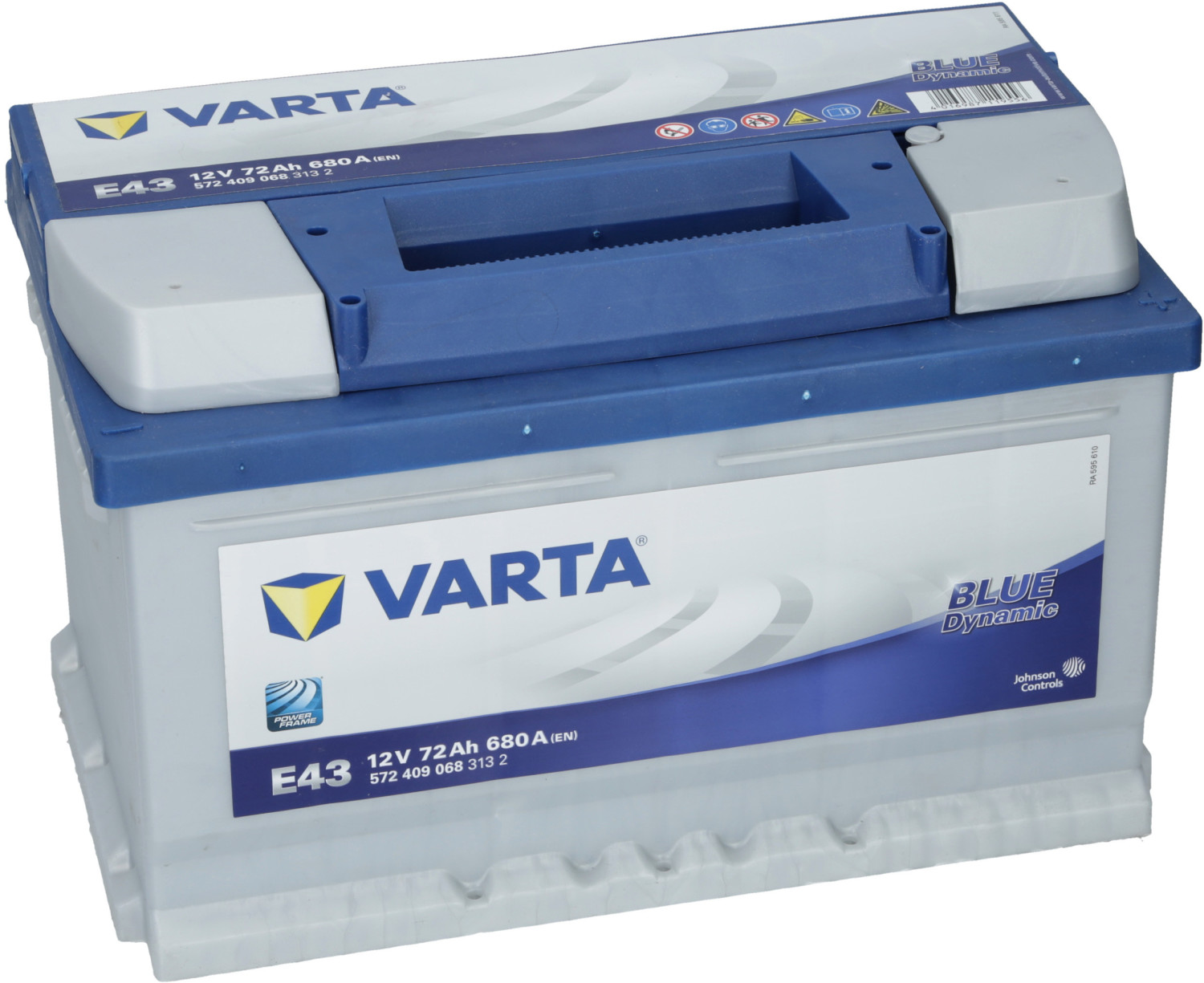 Autobatterie Varta E43 Blue Dynamic 12V 72Ah 680A - Rupteur
