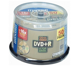 Maxell DVD+R 4,7GB 120min 16x printable 50pk Spindle